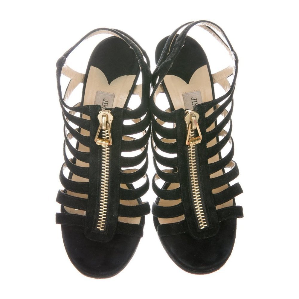 JIMMY Choo Glenys Suede Gladiator Strappy Sandals Size 8 - Picture 3 of 5